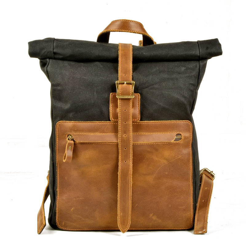 New model simple and retro wax - Canvas Backpack Casual review and price